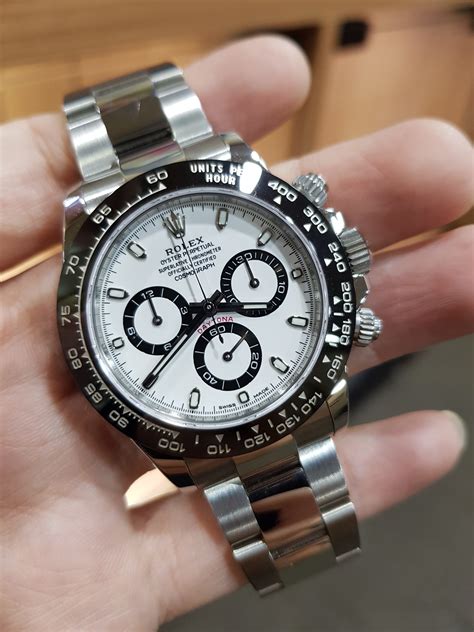 rolex chronograph panda|Rolex daytona panda price chart.